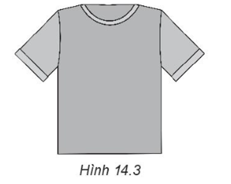 Thực hành: Phân tích các thành phần và vẽ hình một chiếc áo phông đơn giản như Hình 14.3. (ảnh 1)