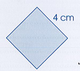 Tính diện tích hình vuông sau: 4 cm  (ảnh 1)