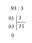 Đặt tính rồi tính: 93 : 3 (ảnh 1)