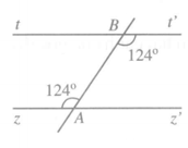 Tìm cặp đường thẳng song song trong mỗi hình 42a, 42b, 42c, 42d và giải thích  (ảnh 1)