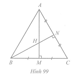 Cho tam giác ABC có trực tâm H cũng là trọng tâm của tam giác. Chứng minh tam giác ABC đều (ảnh 1)