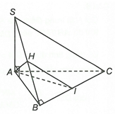 Cho hình chóp S.ABC có SA vuông góc với (ABC) và tam giác ABC vuông tại B, SA = a, AB = a, BC = a căn  (ảnh 1)