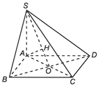 Cho hình chóp S.ABCD có đáy là hình thoi tâm O, SA vuông góc (ABCD). Góc giữa SA và (SBD) là (ảnh 1)