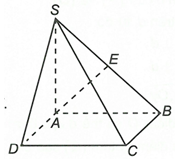 Cho hình chóp S.ABCD có đáy là hình vuông cạnh bằng a, SA vuông góc với mặt phẳng (ABCD) và (ảnh 1)