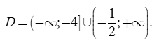 Tìm tập xác định D của hàm số y= căn bậc hai x^2+5x+4/ 2x^2+3x+1 (ảnh 6)
