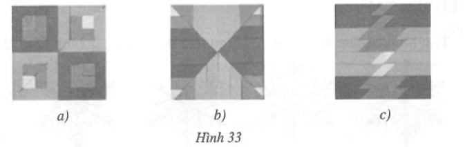 Trong Hình 33, các hình từ a) đến c), hình nào có tâm đối xứng? Nếu là hình có tâm đối xứng (ảnh 1)