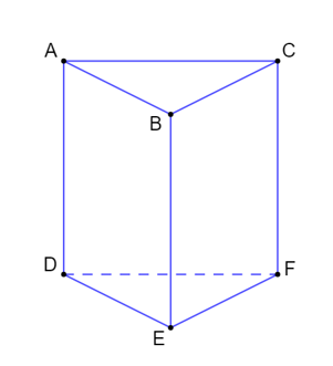 Các cạnh bên của hình lăng trụ đứng: A. song song và không bằng nhau B. cắt nhau  (ảnh 1)