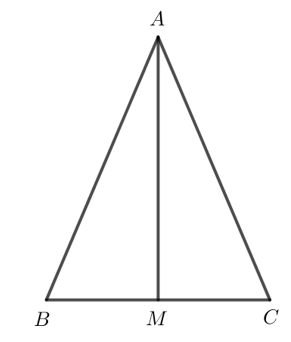 a) Chứng minh rằng trong tam giác ABC cân tại A, đường trung trực của cạnh BC là đường (ảnh 1)