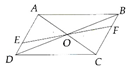 Cho hình bình hành ABCD. Gọi O là giao điểm của hai đường chéo. Một đường thẳng đi qua O cắt các cạnh AD, BC ở E và F (ảnh 1)