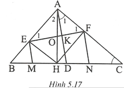 Cho tam giác ABC vuông tại A, đường cao AH, đường trung tuyến AD. a) Chứng minh rằng: EM // FN // AD (ảnh 1)