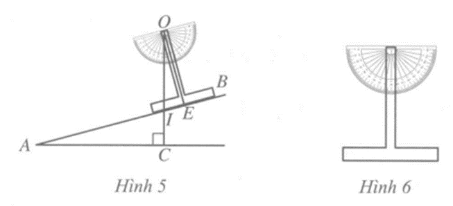 Hình 5 biểu diễn mặt cắt đứng của một đường lên dốc AB. Để đo độ dốc của con đường  (ảnh 1)