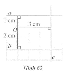 Quan sát Hình 62 cho biết:   a) Khoảng cách từ điểm O đến đường thẳng a; (ảnh 1)