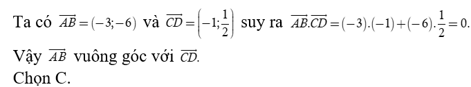 Trong mặt phẳng tọa độ Oxy  cho các điểm A( 1,2), B( -2,-4) , C(0,1) và D( -1; 3/2) . Mệnh đề nào sau đây đúng (ảnh 1)