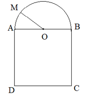 Cho hình vẽ sau, biết OM = 5 cm. Tính chu vi hình vuông ABCD.  (ảnh 1)