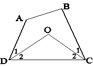 Cho tứ giác ABCD, góc A - góc B = 50 độ.  Các tia phân giác của góc C và góc D cắt nhau tại O. Cho biết góc COD = 115 độ  (ảnh 1)