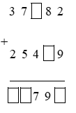 Viết chữ số thích hợp vào ô trống 37 ô trống 82 + 254 ô trống 9 (ảnh 1)