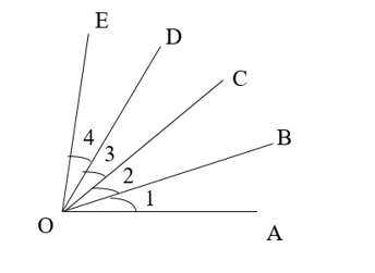 Cho hình vẽ dưới đây, biết góc O1=góc O2= góc O3=góc O4. Chọn khẳng định sai trong các khẳng định dưới đây. (ảnh 1)