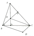 Cho tam giác ABC và H là trực tâm.  a) Chứng minh tứ giác BDCH là hình bình hành. (ảnh 1)