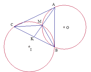 Gọi CA, CB lần lượt là các tiếp tuyến của đường tròn (O; R) với A, B là các tiếp điểm.  (ảnh 1)