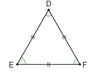 Cho tam giác đều DEF. Điền vào chỗ chấm: − DE = … = … = … − Góc đỉnh D = góc đỉnh … = góc đỉnh … (ảnh 1)
