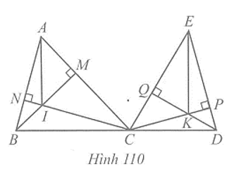 Cho hai tam giác nhọn ABC và ECD, trong đó ba điểm B, C, D thẳng hàng. Hai đường cao (ảnh 1)