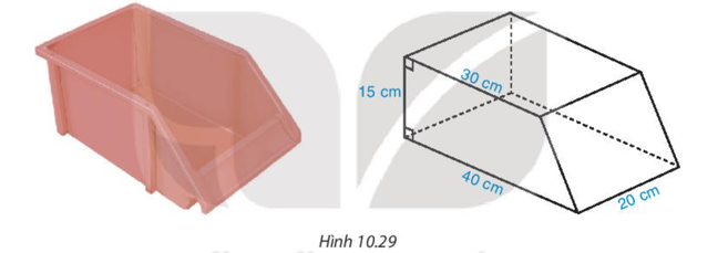Một chiếc khay đựng linh kiện bằng nhựa, có dạng hình lăng trụ đứng đáy là hình thang vuông (ảnh 1)