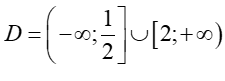 Tìm tập xác định D  của hàm số  y= căn bậc hai 2x^2-5x+2 (ảnh 5)