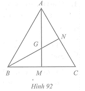Tam giác ABC có ba đường trung tuyến cắt nhau tại G. Biết rằng điểm G cũng là giao điểm (ảnh 1)
