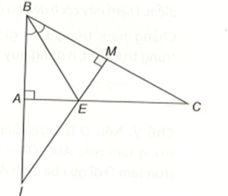 Cho tam giác ABC vuông tại A có góc B bằng 60°. Tia phân giác của góc ABC cắt AC (ảnh 1)