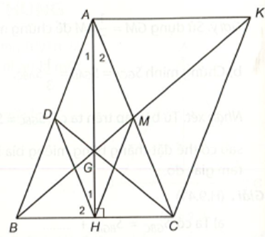 Chứng minh chu vi tam giác ABC lớn hơn AH + 3BG.  (ảnh 1)