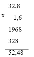 Đặt tính rồi tính b) 32,8 × 16               (ảnh 1)