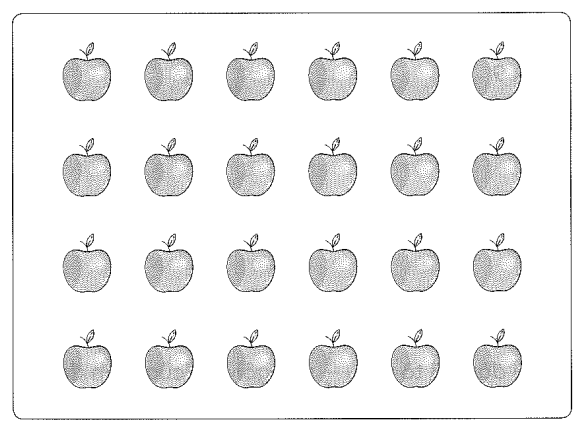 Số?  a) 1/4 số quả táo là …… quả táo (ảnh 1)