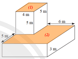 Một khối bê tông, được đặt trên mặt đất, có kích thước như Hình 3. (ảnh 1)