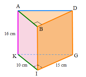 Tấm bìa ở Hình 8 có thể tạo lập thành một hình lăng trụ đứng có đáy là tam giác (ảnh 1)