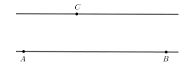 Vẽ đường thẳng đi qua C và song song với đường thẳng AB. (ảnh 10)