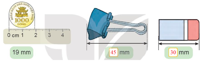 Số? Đo độ dài các đồ vật theo đơn vị mi-li-mét. (ảnh 2)