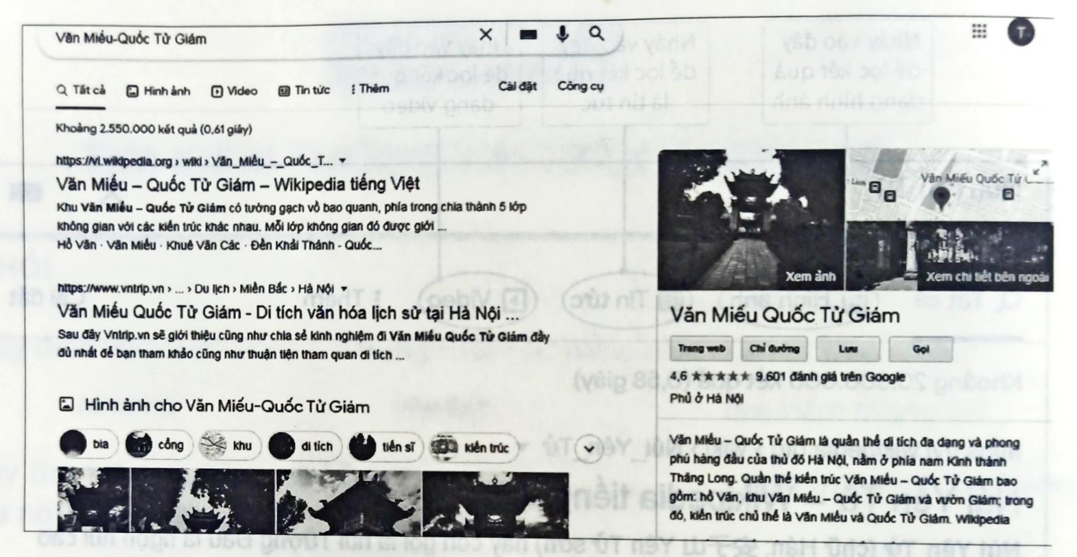 Em hãy tìm thông tin về Văn Miếu - Quốc Tử Giám trên mạng Internet.