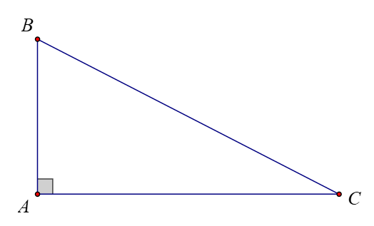 Cho tam giác ABC vuông tại A. Khi đó (ảnh 1)