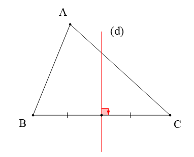 Phát biểu đúng là  A. Một tam giác có ba đường trung trực; (ảnh 1)