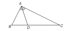 Tam giác ABC vuông tại A, có AB = c, AC = b. Gọi D là chân đường phân giác trong góc A. Tính AD theo b và c. (ảnh 1)