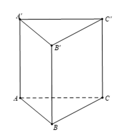 Cho hình lăng trụ đứng tam giác ABC.A'B'C'. Hãy cho biết các mặt bên, mặt đáy và cạnh bên của nó. (ảnh 1)