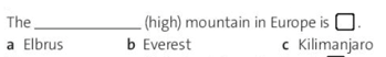 Complete the facts with the superlative form of the adjectives The high mountain in  (ảnh 1)