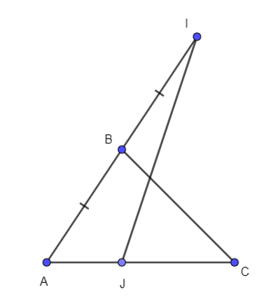Cho tam giác ABC, gọi I và J là hai điểm được xác định bởi vectơ IA= 2 vectơ IB, 3 vectơ JA +2 vectơ JC=vectơ 0 a) Tính vectơ IJ  (ảnh 1)
