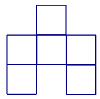 Cho hình dưới đây được tạo thành từ những ô vuông nhỏ, mỗi ô vuông có diện tích  (ảnh 1)