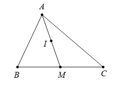 Cho tam giác ABC có M là trung điểm của BC, I là trung điểm AM. Khẳng định nào sau đây là đúng? (ảnh 1)