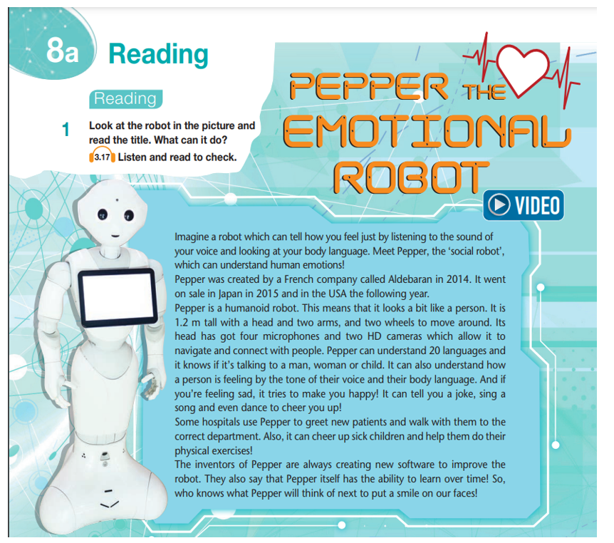 Look at the robot in the picture and read the title. What can it do? Listen and read to (ảnh 1)