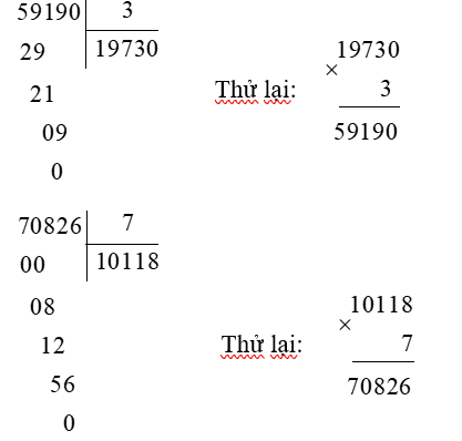 Thực hiện các hoạt động sau: a) Viết một phép chia, ví dụ: 246 : 2 = ? Tính thương rồi sử dụng phép nhân để kiểm tra lại kết quả (ảnh 3)