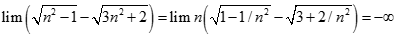 Giá trị đúng của lim ( căn bậc hai n^2 - 1 - căn bậc hai 3n^2 + 2) là: A. dương vô cùng B. âm vô cùng C. 0 D. 1 (ảnh 2)