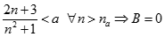 Giá trị của B = lim 2n + 3/ n^2 + 1 bằng: (ảnh 4)