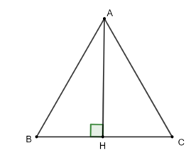 Cho tam giác đều ABC có đường cao AH. Điều nào sau đây là đúng?  (ảnh 1)